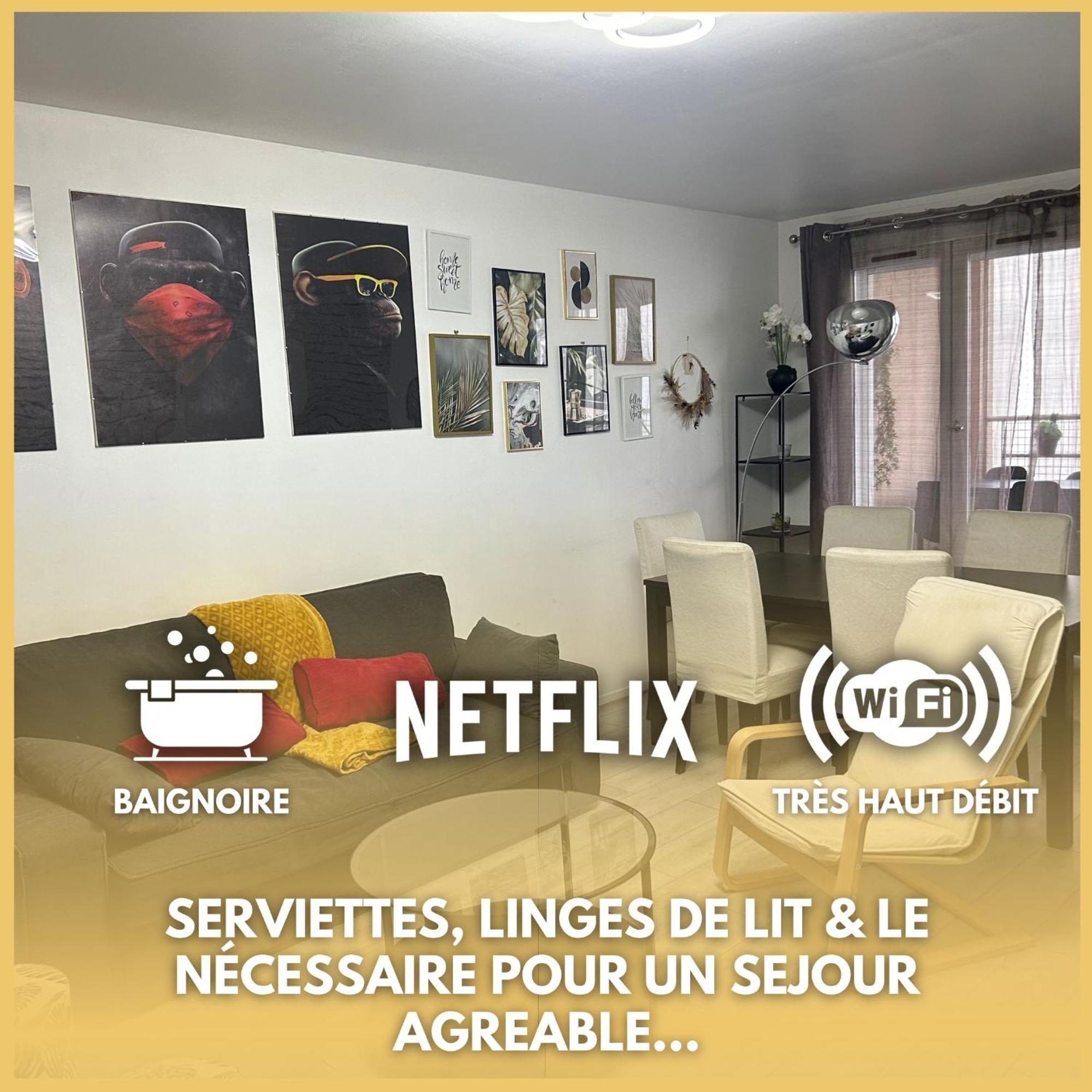Appartement - Proche Rer - 2 Chambres & 4 Lits Double - Paris Orly Courcouronnes 外观 照片